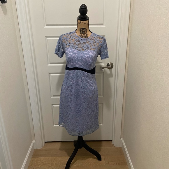ASOS Maternity Light Blue/Lilac Purple Lace Dress Size US 4 - Picture 1 of 4
